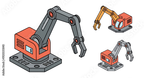Robotic Arms Industrial Machinery Equipment.