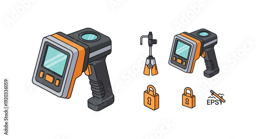 Thermal Imaging Camera and Accessories Display.
