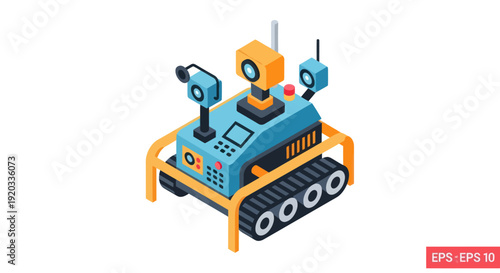 Robot Machine with Camera and Sensors.