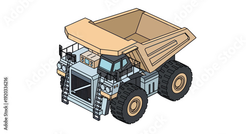 Heavy Duty Mining Dump Truck Vehicle.