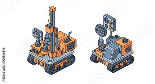 Orange and Gray Heavy Machinery Vehicles.