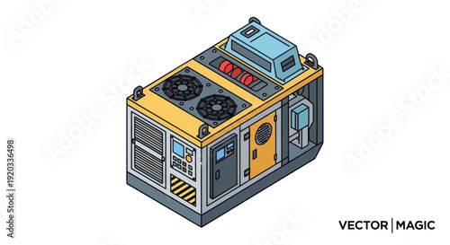 Futuristic Server Room Data Center Equipment.