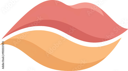 Colorful Lips Makeup Cosmetic Illustration.