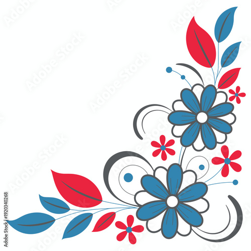 Wallpaper Mural Abstract floral vector background with pink blossoms and butterfly elements Torontodigital.ca