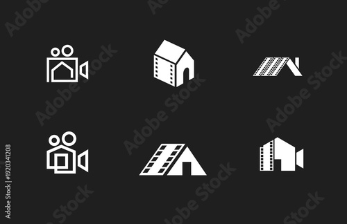 Creative Film House and Video Camera Logo Designs for Production Studio Branding