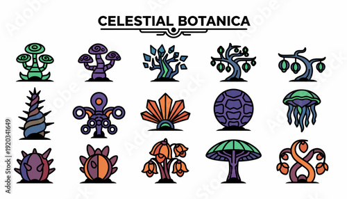 Celestial Botanica: Fantasy Plants, Mushrooms, and Organic Shapes