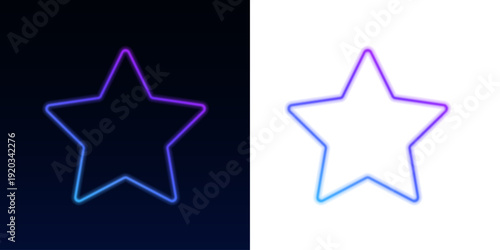 Neon gradient stars float in vibrant abstract composition. Smooth glowing edges highlight modern futuristic aesthetics. Ideal transparent PNG for posters, banners, and UI overlays. PNG