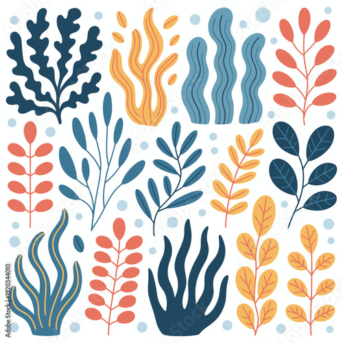 Wallpaper Mural Seamless Floral Pattern with Retro Swirls and Leaves Vector Design Torontodigital.ca