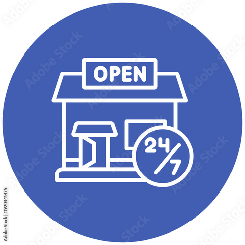 24 Hrs Open Icon