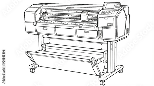 Large format printer and cutter machine for signage and vinyl printing one device