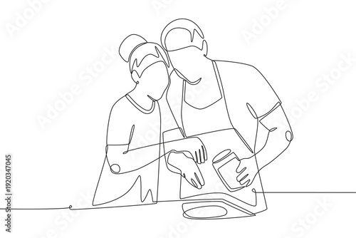 Acts of service concept one-line drawing