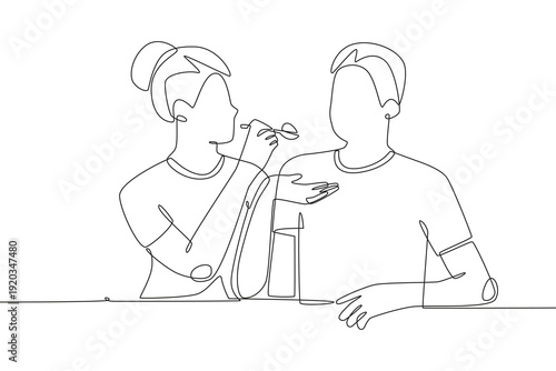 Acts of service concept one-line drawing