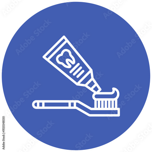 Tooth Paste on Brush Icon