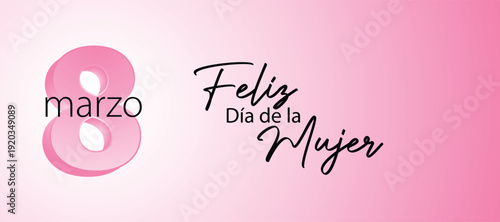 Banner, póster y diseño de publicación para el Día Internacional de la Mujer (8 de marzo)
