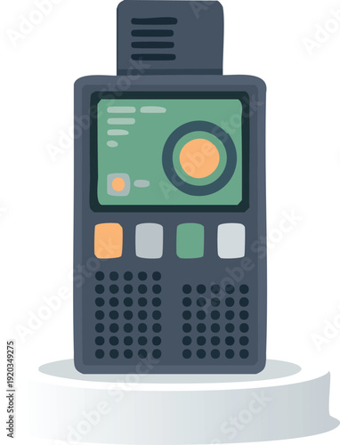 Digital voice recorder mockup vector for audio recording and podcast.