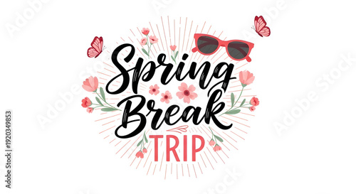 Wallpaper Mural Modern spring holiday typography in flat vector illustration style. Torontodigital.ca