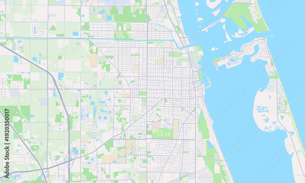 Fototapeta premium Fort Pierce Florida map