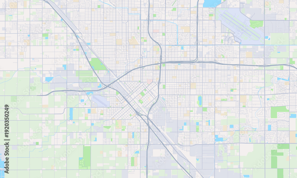 Fototapeta premium Fresno California map