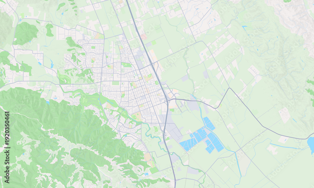 Obraz premium Gilroy California map