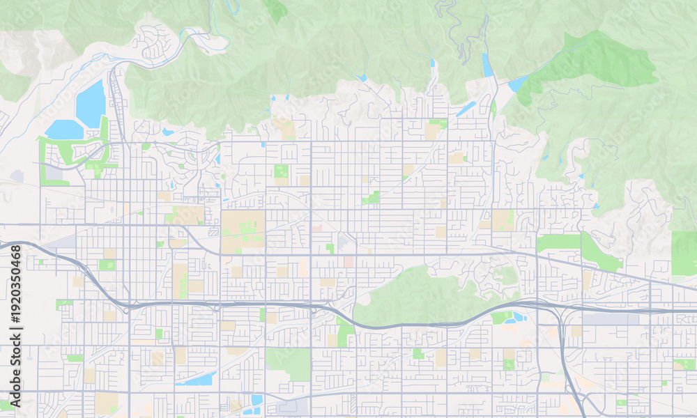 Naklejka premium Glendora California map