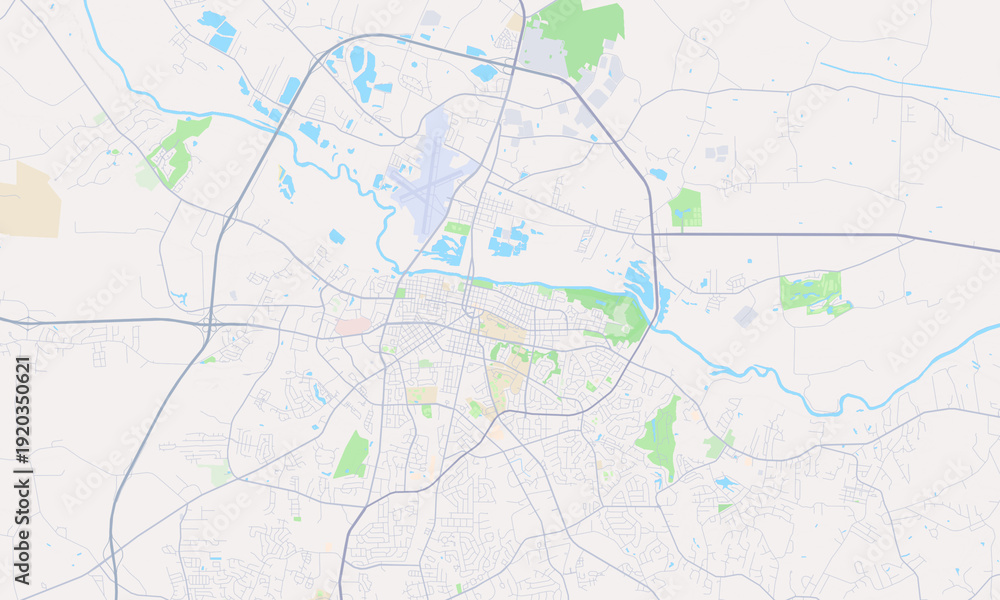 Fototapeta premium Greenville North Carolina map