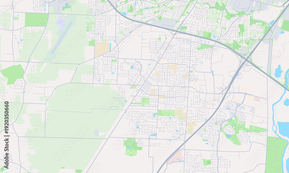 Obraz premium Grove City Ohio map