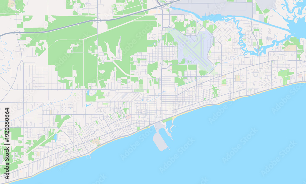 Fototapeta premium Gulfport Mississippi map