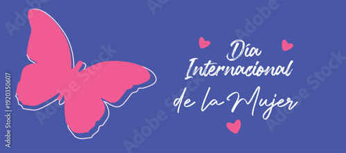 Banner, póster y diseño de publicación para el Día Internacional de la Mujer (8 de marzo)