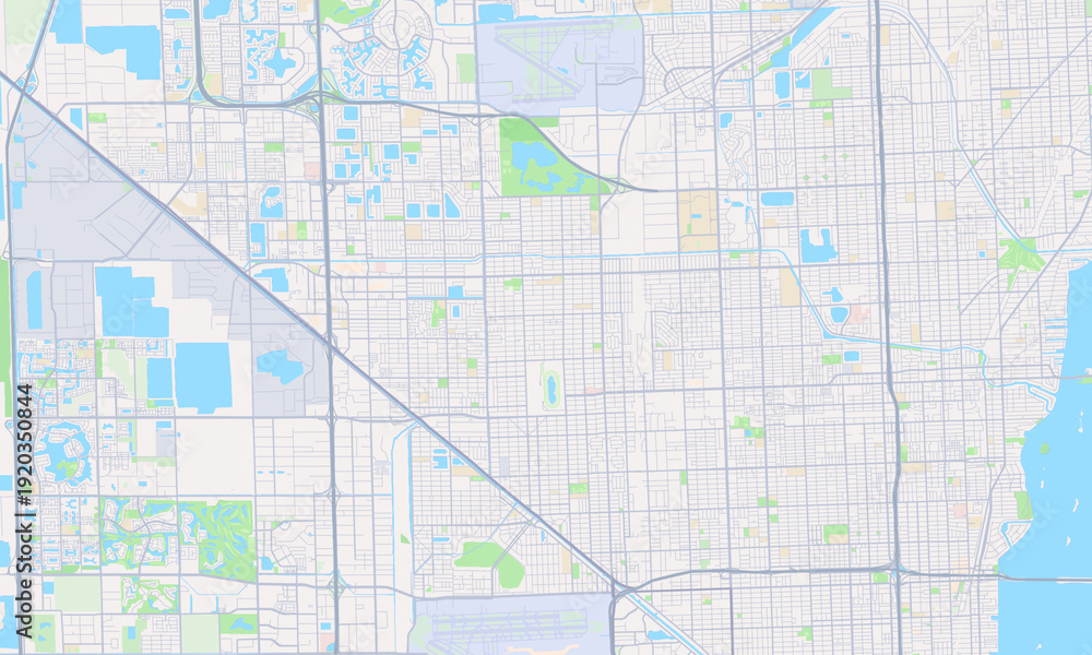 Fototapeta premium Hialeah Florida map