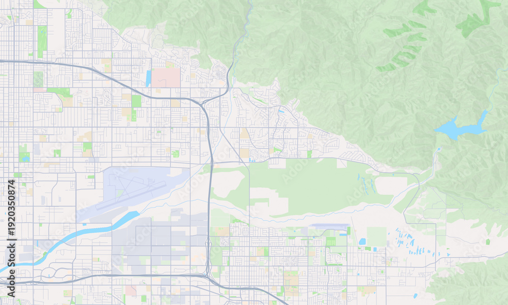 Obraz premium Highland California map