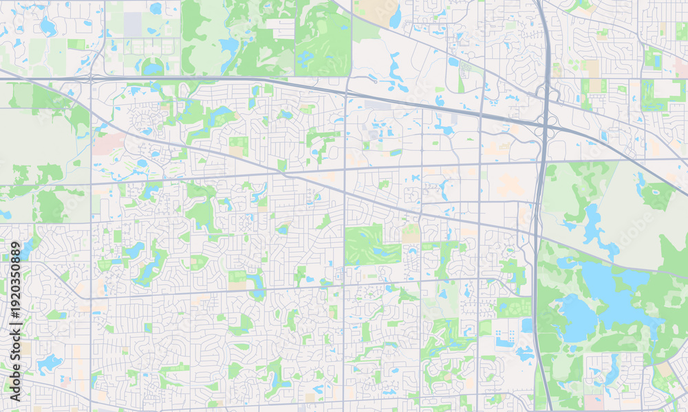 Fototapeta premium Hoffman Estates Illinois map