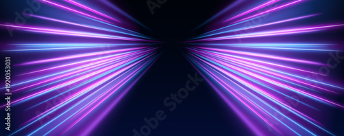 Smooth luminous gradients create a soft abstract vortex. Neon highlights enhance the sense of perspective and flow. The illustration captures immersive speed and color harmony.