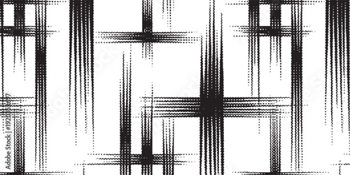 Abstract Black and White Brush Stroke Pattern.