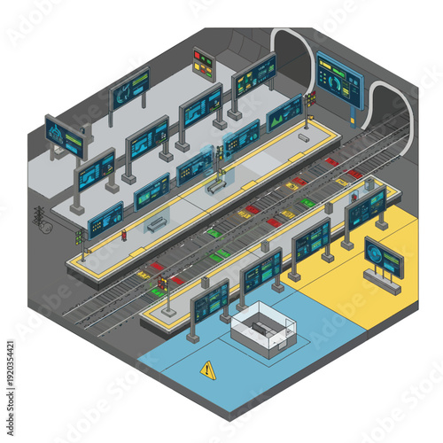 Airport Check-in Counters and Baggage Claim.