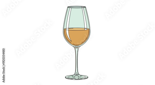 A glass filled with a golden liquid on a transparent surface viewed from the side