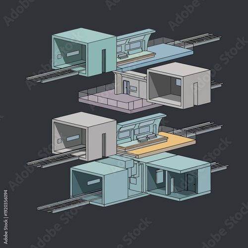 Futuristic Modular Buildings and Architecture.