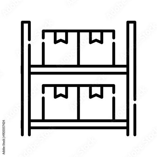 micro fulfillment center color line icon.