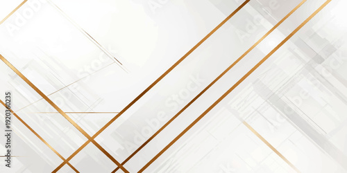 An abstract geometric background features a striped pattern of architectural glass and metal lines reflecting light across a modern office building interior wall