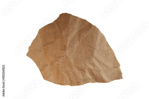 Torn kraft paper texture with rough edge, packaging design element