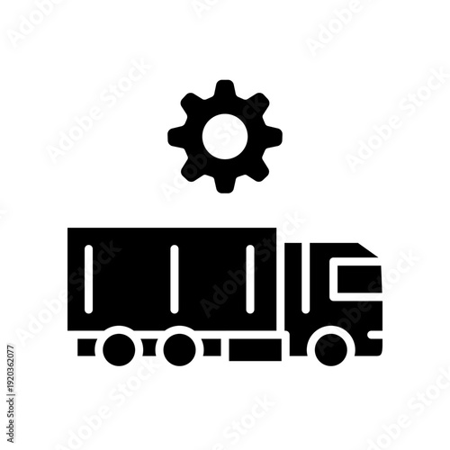 fleet management color line icon.