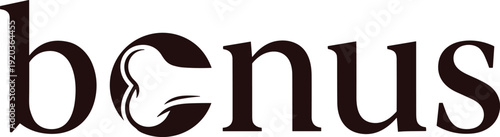 Bonus typography logo with creative animal silhouette modern vector illustration minimal brand identity design