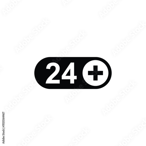 vector logo sets age limit sign, underage restriction, prohibition icon, age icon 1, 3, 6, 12, 14, 17, 18, 21, 24 years and above.