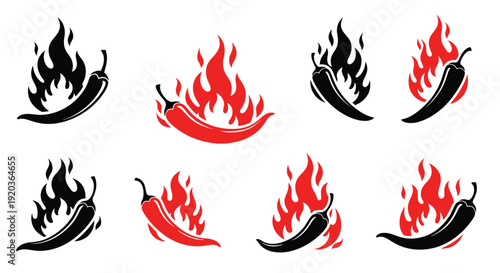 Fiery chili peppers a vibrant illustration of spice and heat