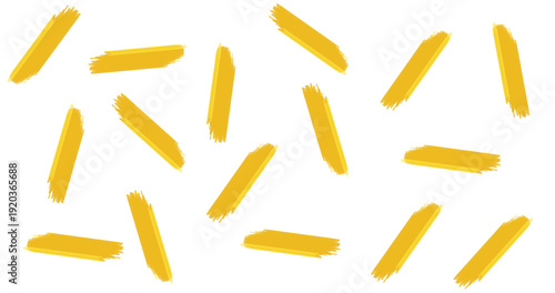Seamless Pattern of Raw Yellow Spaghetti Pasta