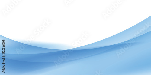 Abstract blue wave background with smooth flowing lines and soft gradients vector illustration