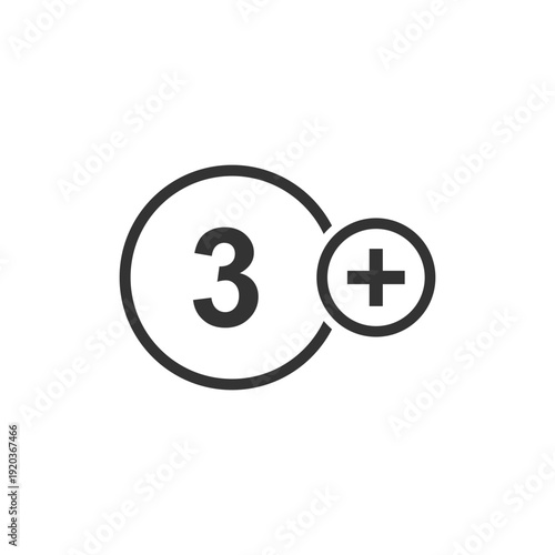 vector logo sets age limit sign, underage restriction, prohibition icon, age icon 1, 3, 6, 12, 14, 17, 18, 21, 24 years and above.