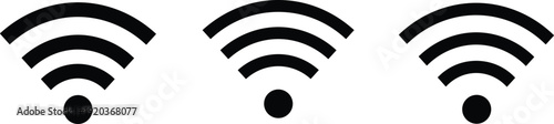 Wi‑Fi signal icons illustration, wireless connectivity design, internet access concept art, network strength graphic, communication symbol representation, technology element