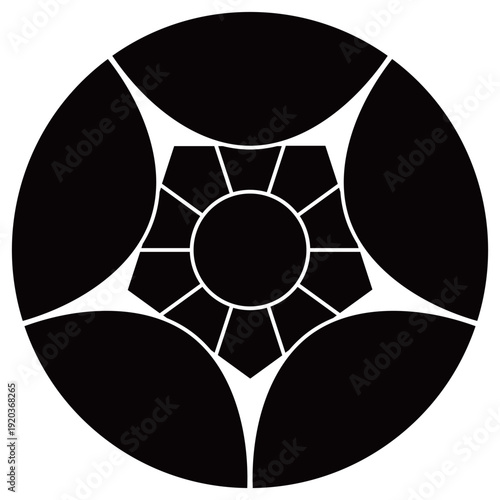 家紋です。割り梅鉢といいます。