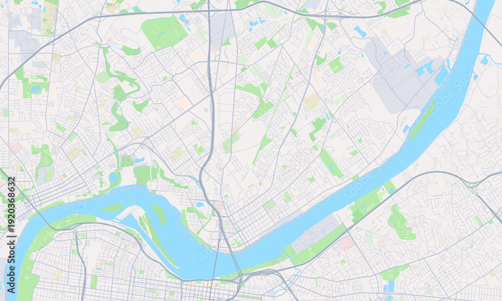 Obraz premium Jeffersonville Indiana map