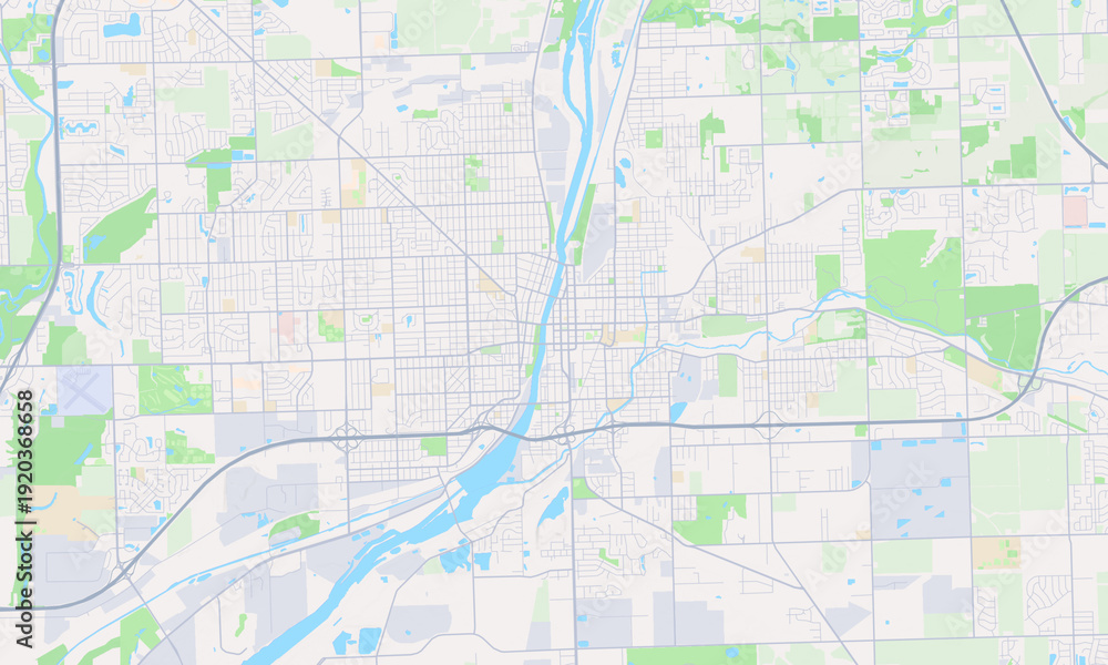 Obraz premium Joliet Illinois map